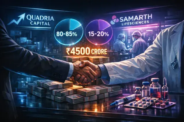 Quadria Capital Eyes 80-85% Stake in Samarth Lifesciences at Rs 4,500 Crore Valuation